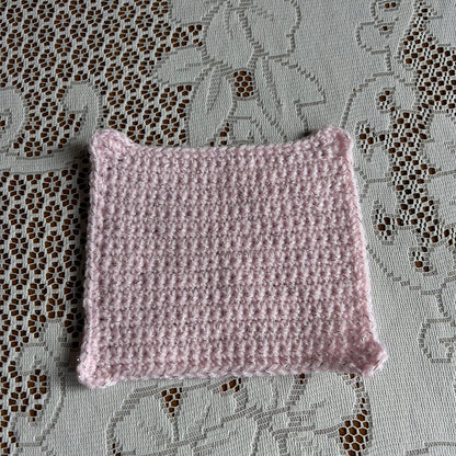 Small Sparkly Pink Placemat with Shell Corners