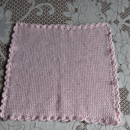 Large Pink Sparkly Placemat with Shell Edging Border