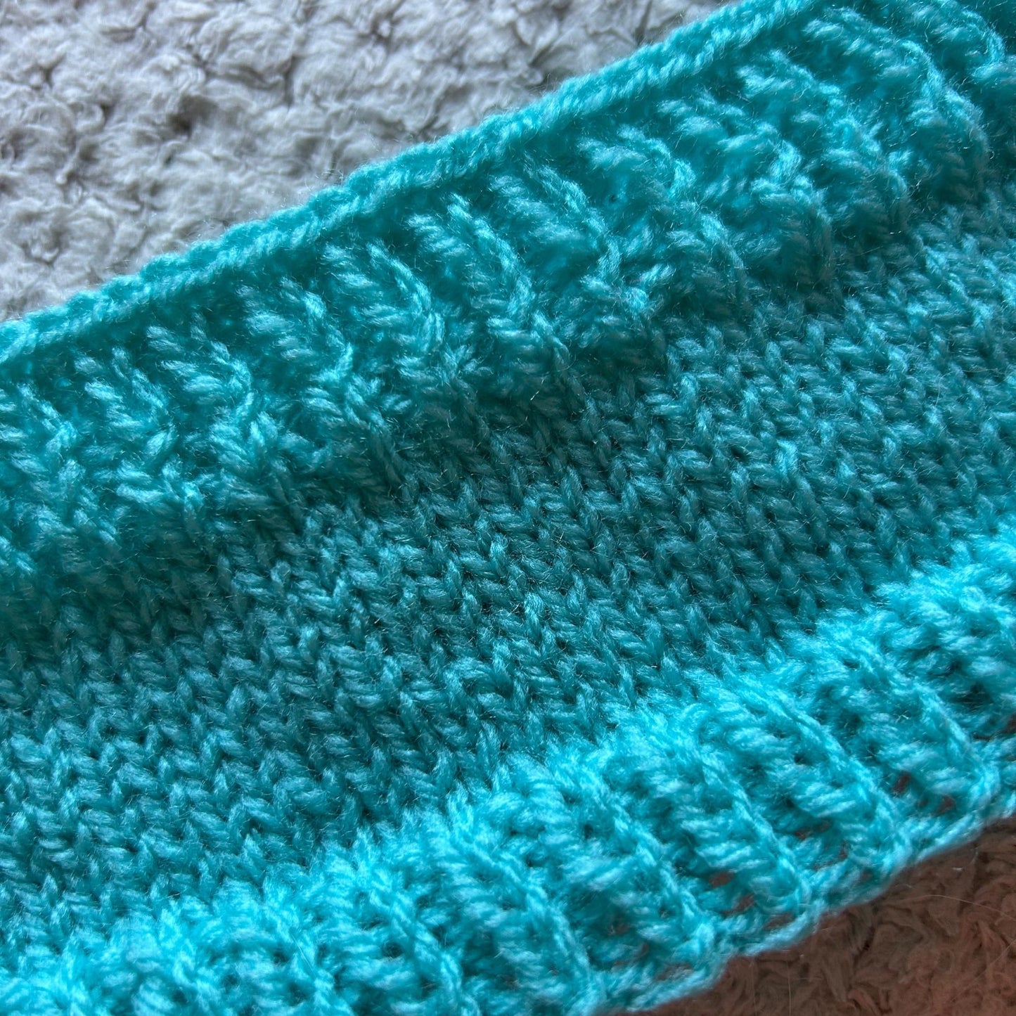 Turquoise Blue Hand Knitted Headband for Women and Girls