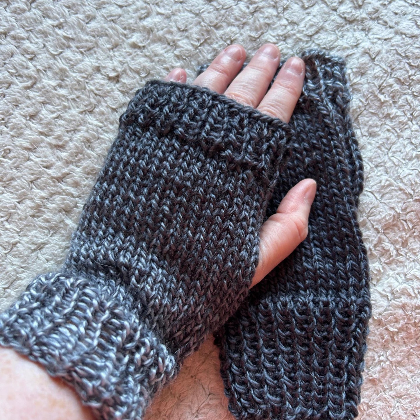 Shades of Grey Fingerless Gloves