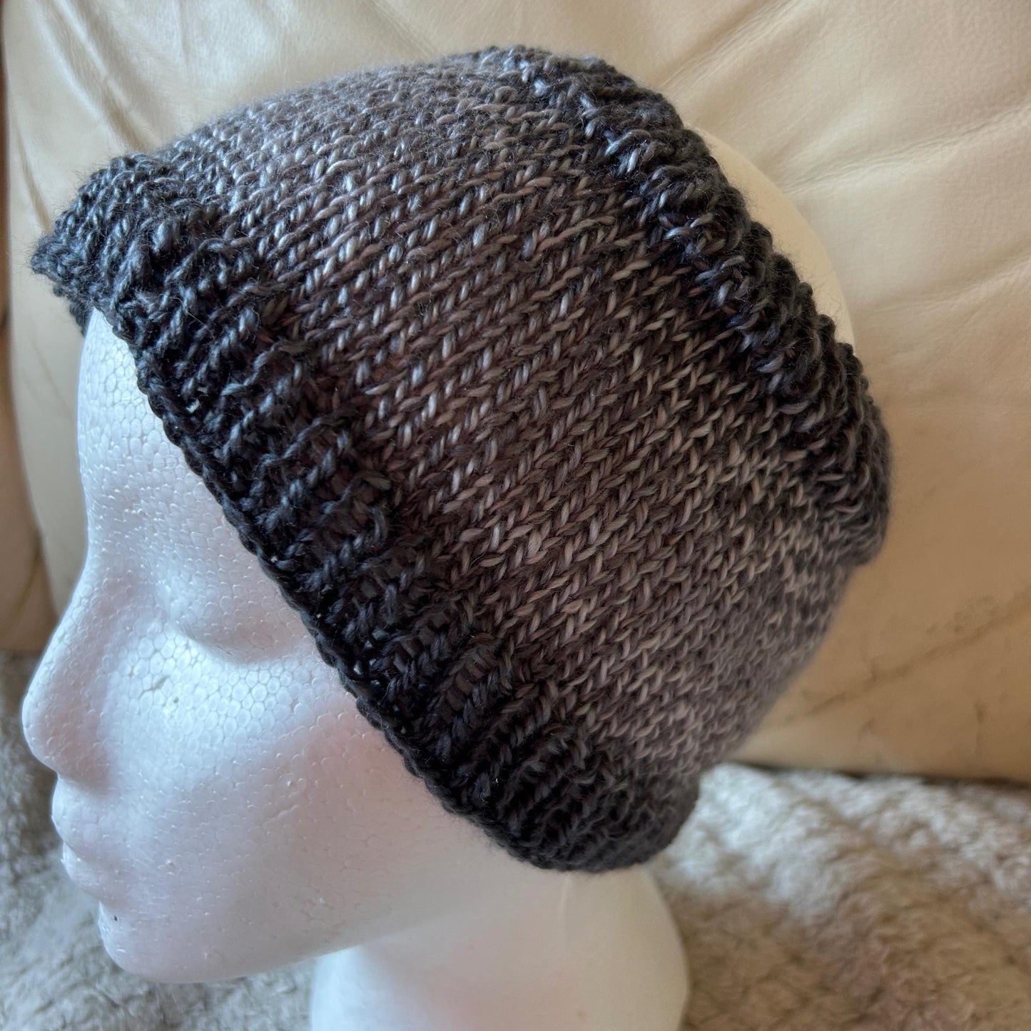 Ombre Grey Hand Knit Headband