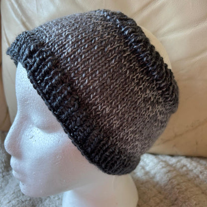 Ombre Grey Hand Knit Headband