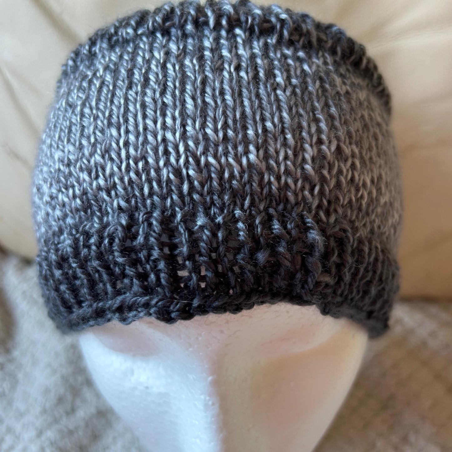 Ombre Grey Hand Knit Headband