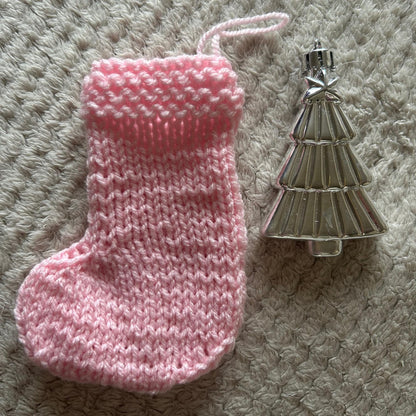 Pink Mini Stocking for Christmas Home Decoration