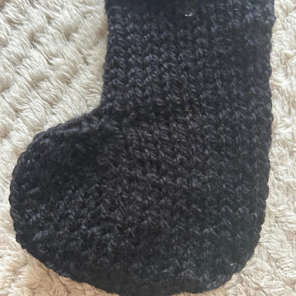 Black Christmas Knitted Mini Stocking