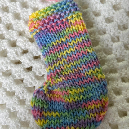 Brightly Coloured Mini Christmas Tree Stocking