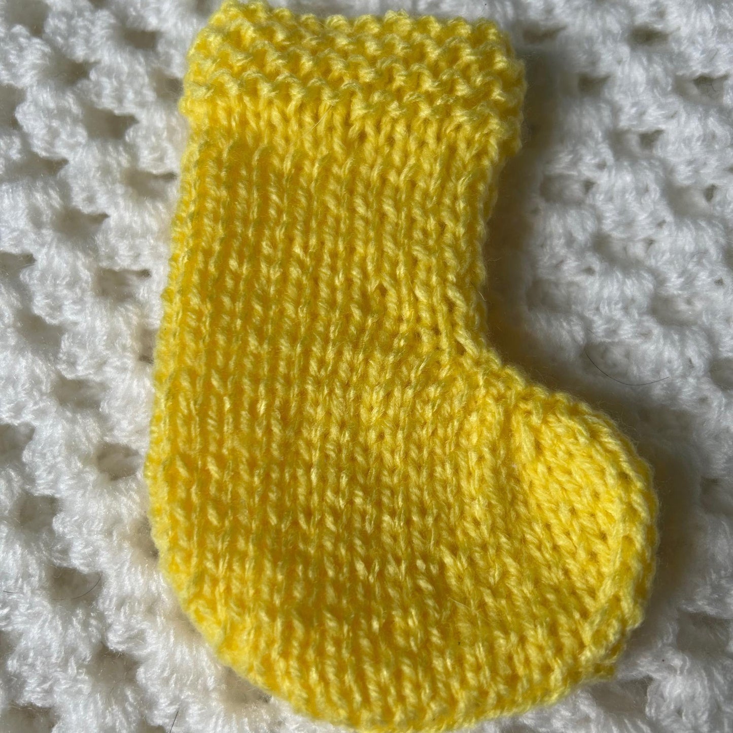 Yellow Mini Stocking for Festive Home Decor
