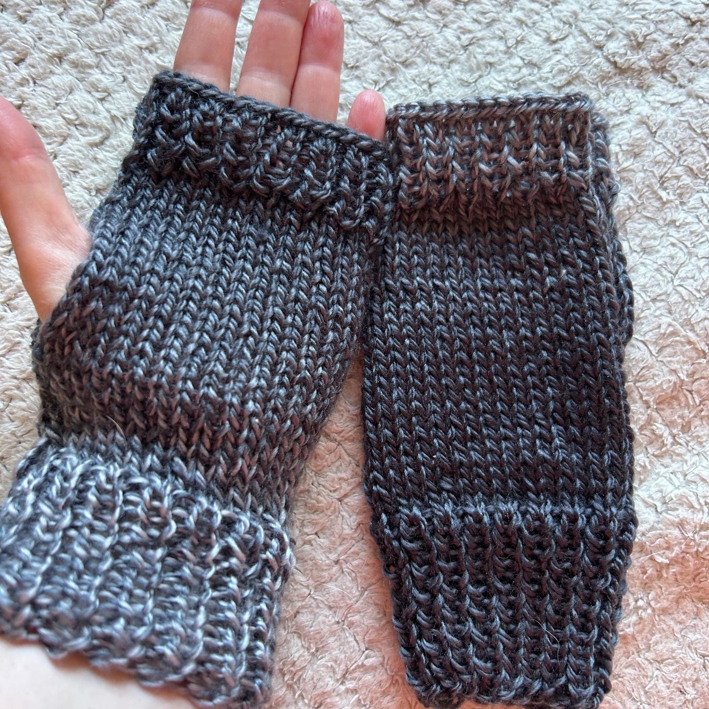Shades of Grey Fingerless Gloves