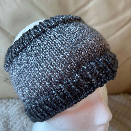Ombre Grey Hand Knit Headband