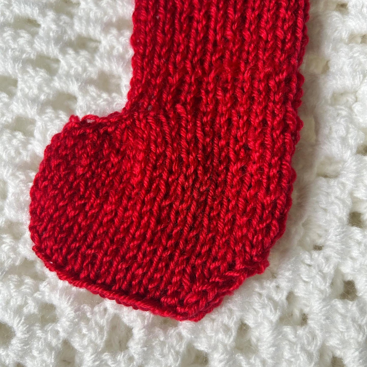 Red Knitted Mini Stocking for Christmas Decor
