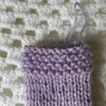 Pastel Purple Mini Stocking for Festive Season Home Decor
