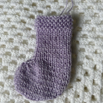 Pastel Purple Mini Stocking for Festive Season Home Decor