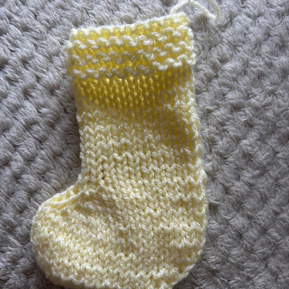 Glittery Yellow Mini Stocking for Christmas Home Decoration