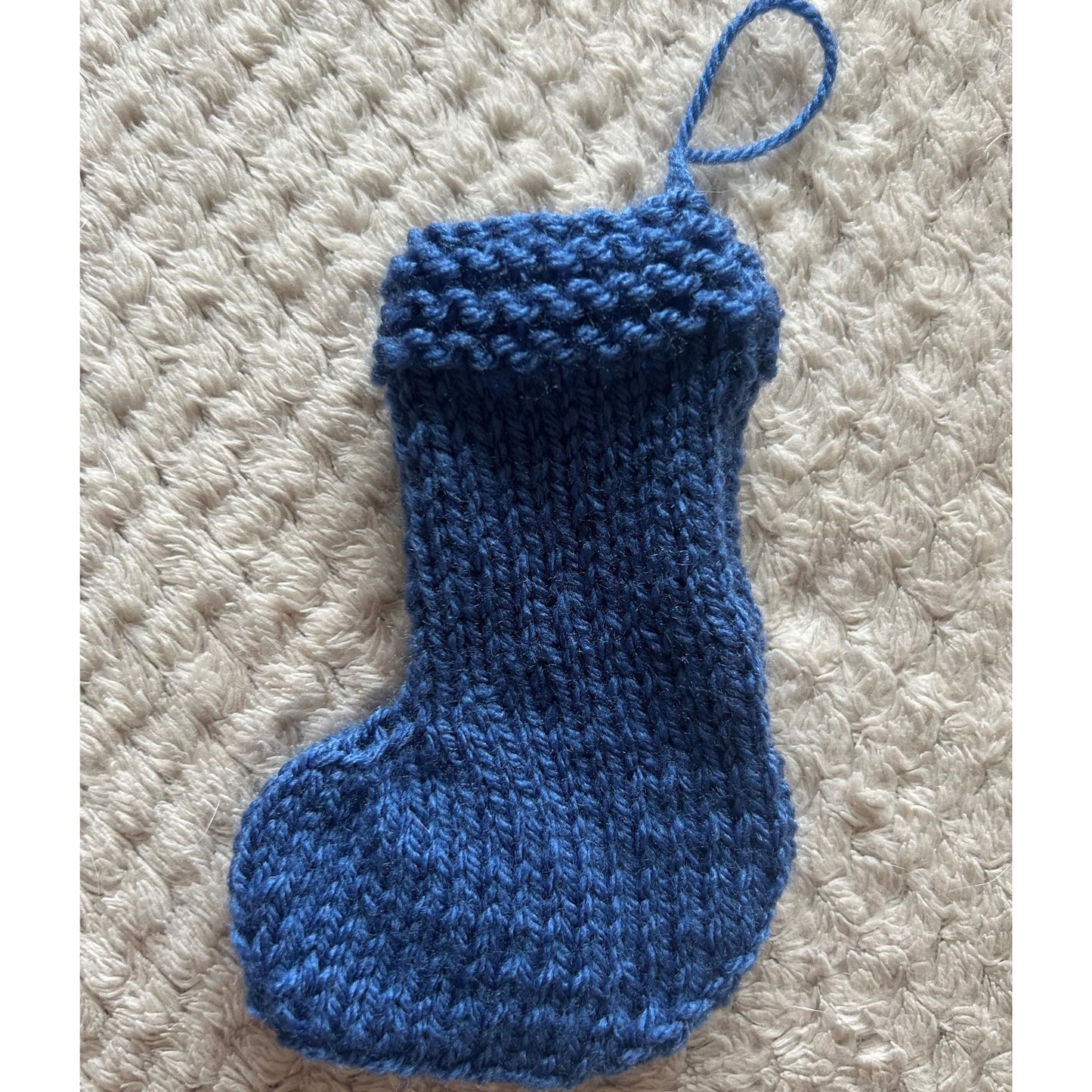 Blue Mini Stocking for Christmas Tree Decor