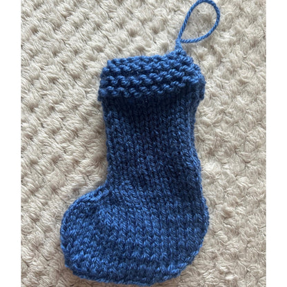 Blue Mini Stocking for Christmas Tree Decor