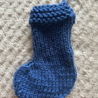 Blue Mini Stocking for Christmas Tree Decor