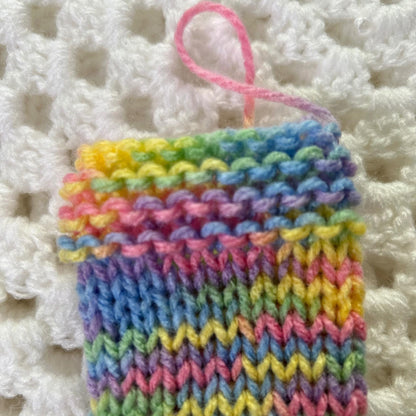 Brightly Coloured Mini Christmas Tree Stocking