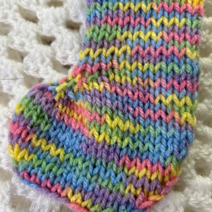 Brightly Coloured Mini Christmas Tree Stocking