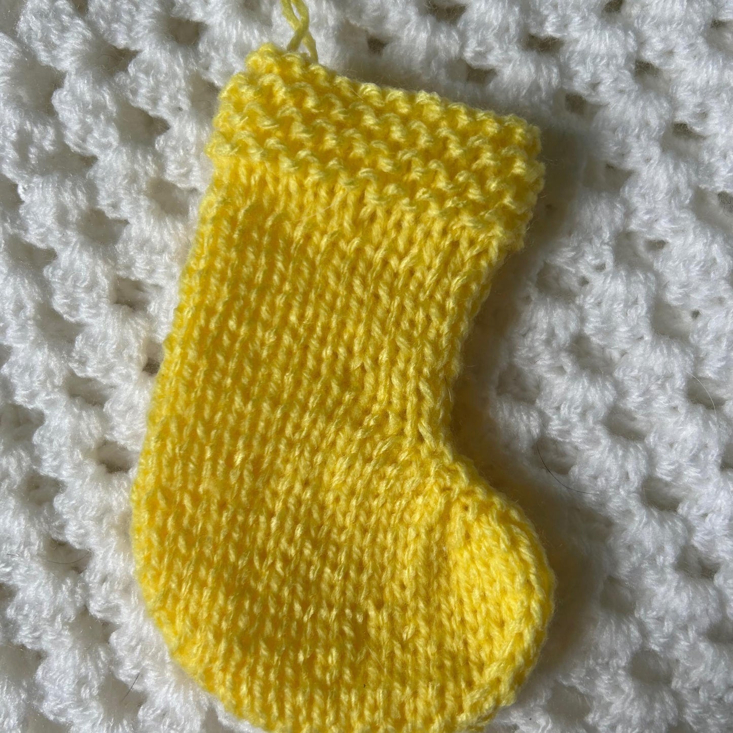 Yellow Mini Stocking for Festive Home Decor