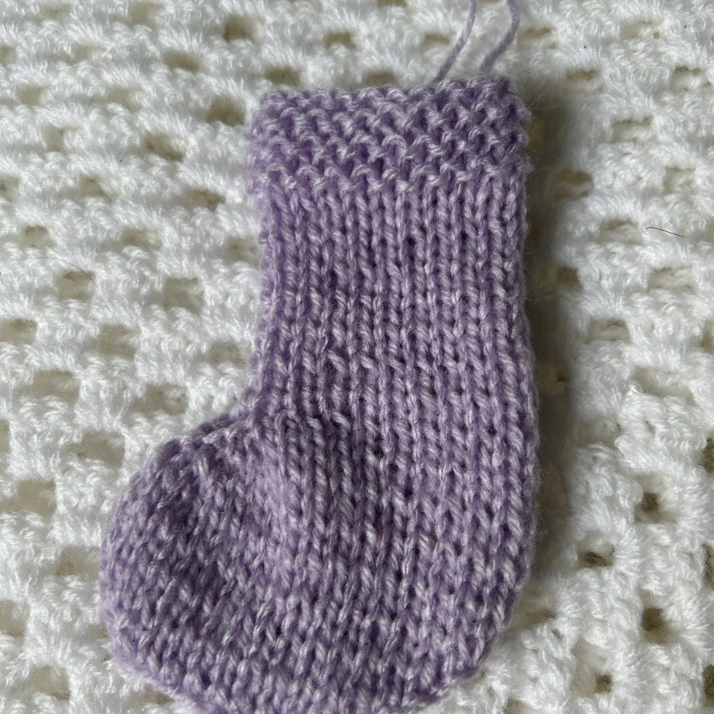 Pastel Purple Mini Stocking for Festive Season Home Decor