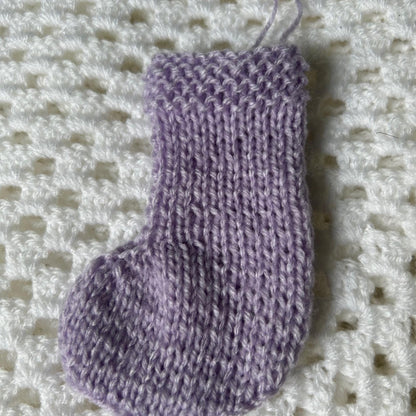 Pastel Purple Mini Stocking for Festive Season Home Decor