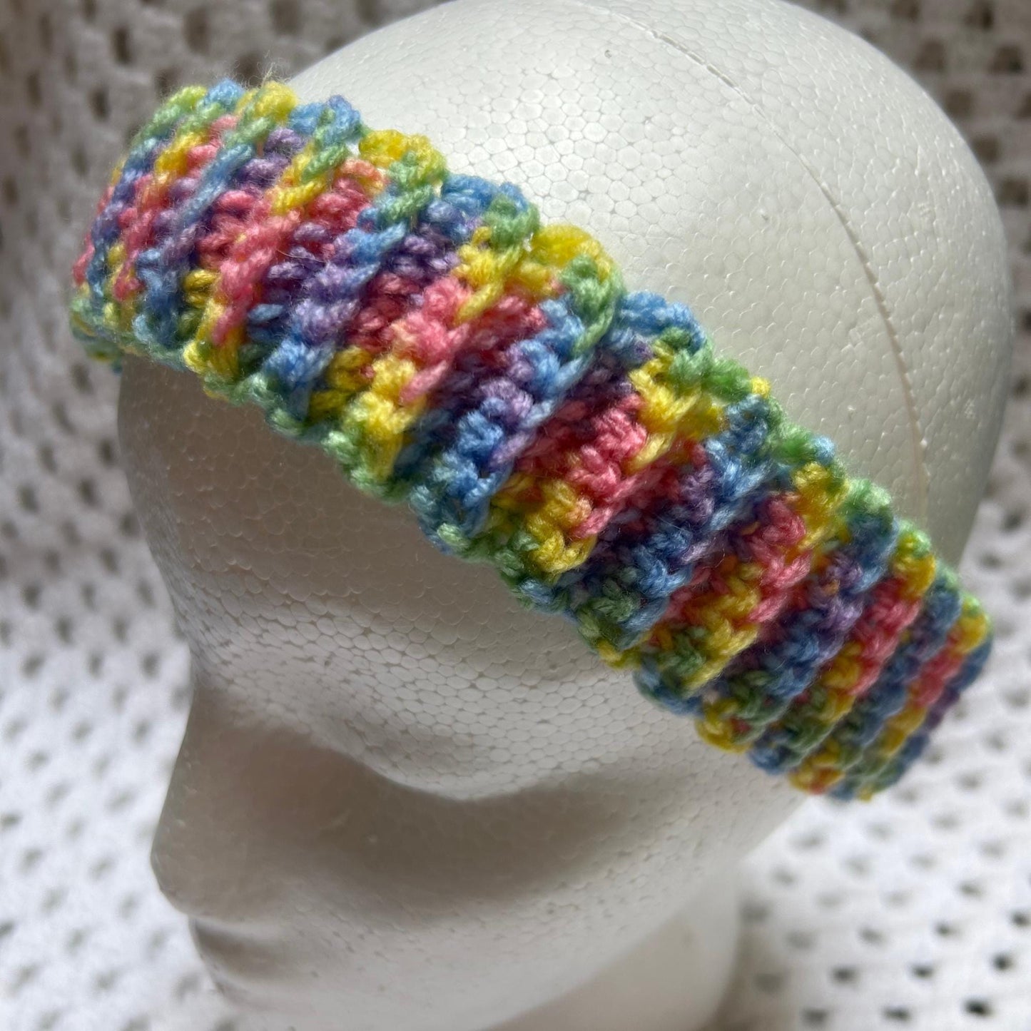 Slim Bright Rainbow Colour Ribbed Head and Hair Band