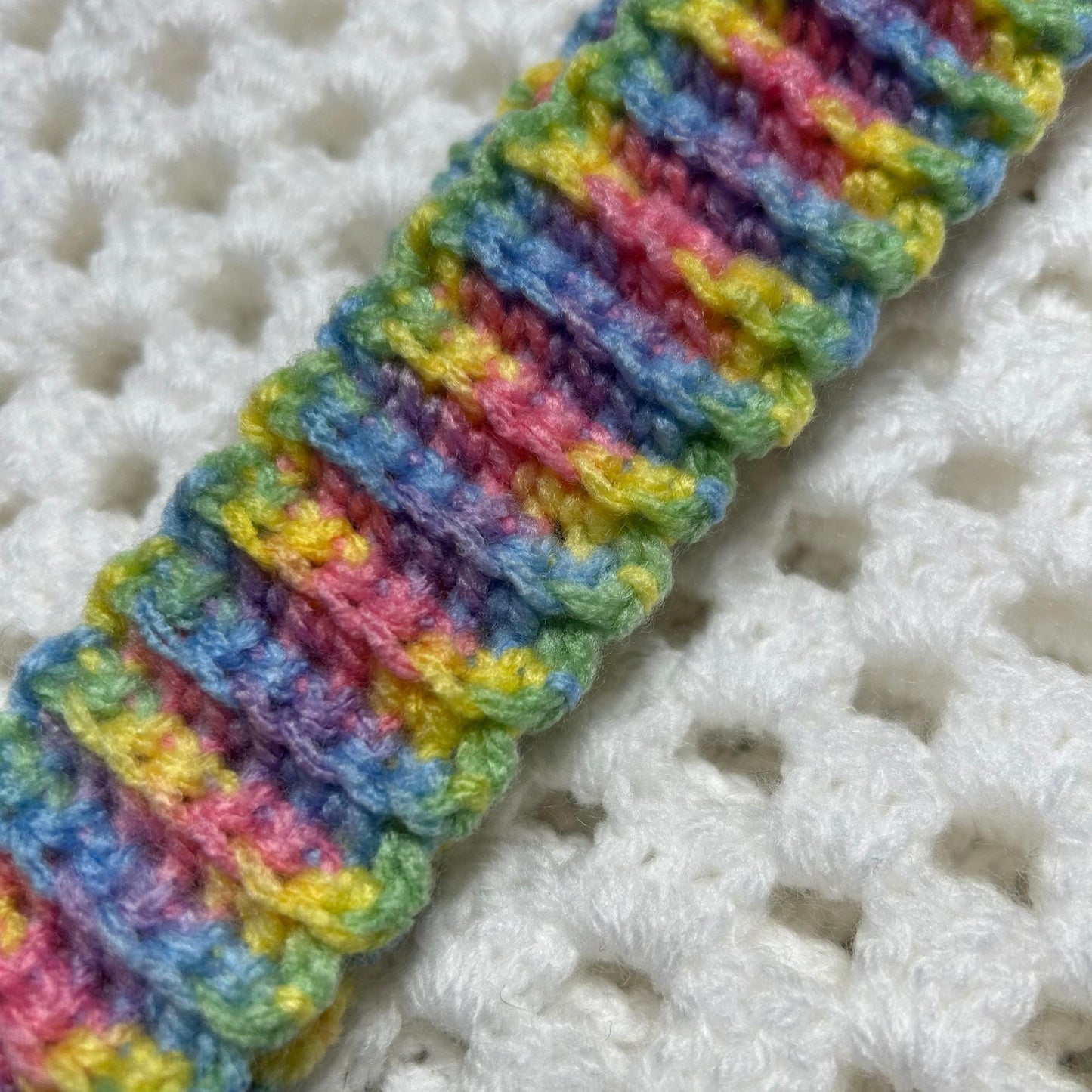 Slim Bright Rainbow Colour Ribbed Head and Hair Band