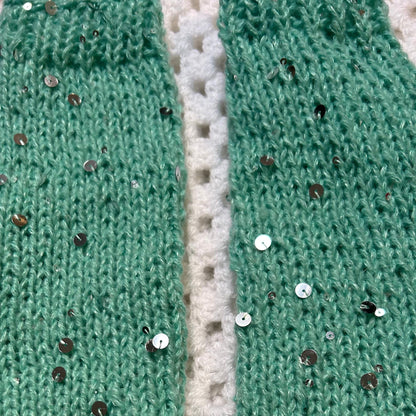 Long Green Sequin Fingerless Gloves for Formal Prom and Weddings